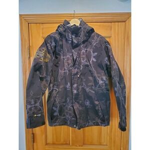 Vintage Bonfire Blur Snowboard Ski Winter Jacket Mens Size Large